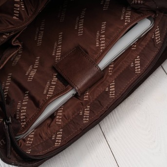 Torba męska skórzana Paolo Peruzzi SL-14-BR brązowa A4