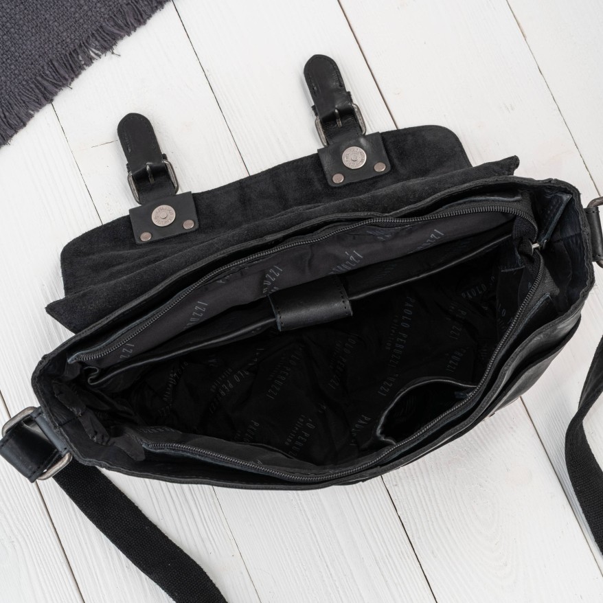 Torba męska skórzana Paolo Peruzzi SL-14-BL na laptopa A4