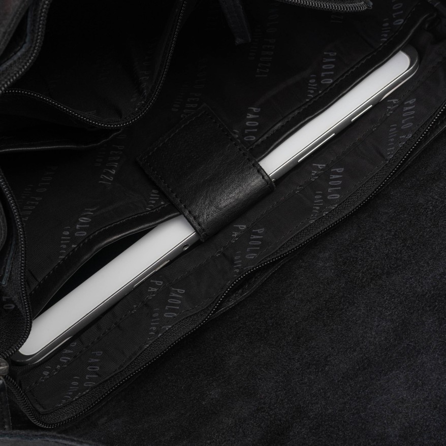 Torba męska skórzana Paolo Peruzzi SL-14-BL na laptopa A4