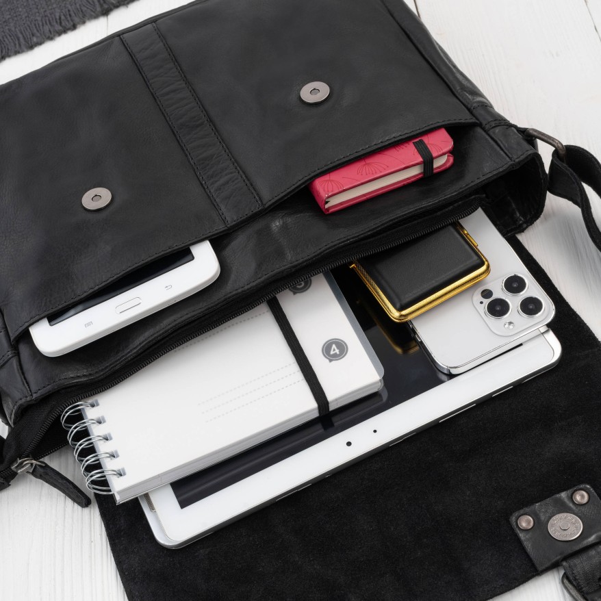 Torba męska skórzana Paolo Peruzzi SL-14-BL na laptopa A4