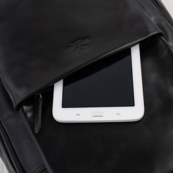 Plecak skórzany Paolo Peruzzi SL-15-BL czarny na laptopa 15,6″