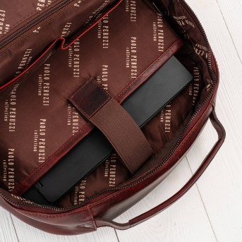 Plecak skórzany Paolo Peruzzi SL-15-CG na laptopa 15,6″
