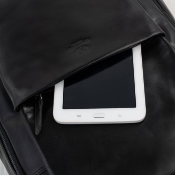 Plecak skórzany Paolo Peruzzi SL-15-BL czarny na laptopa 15,6″