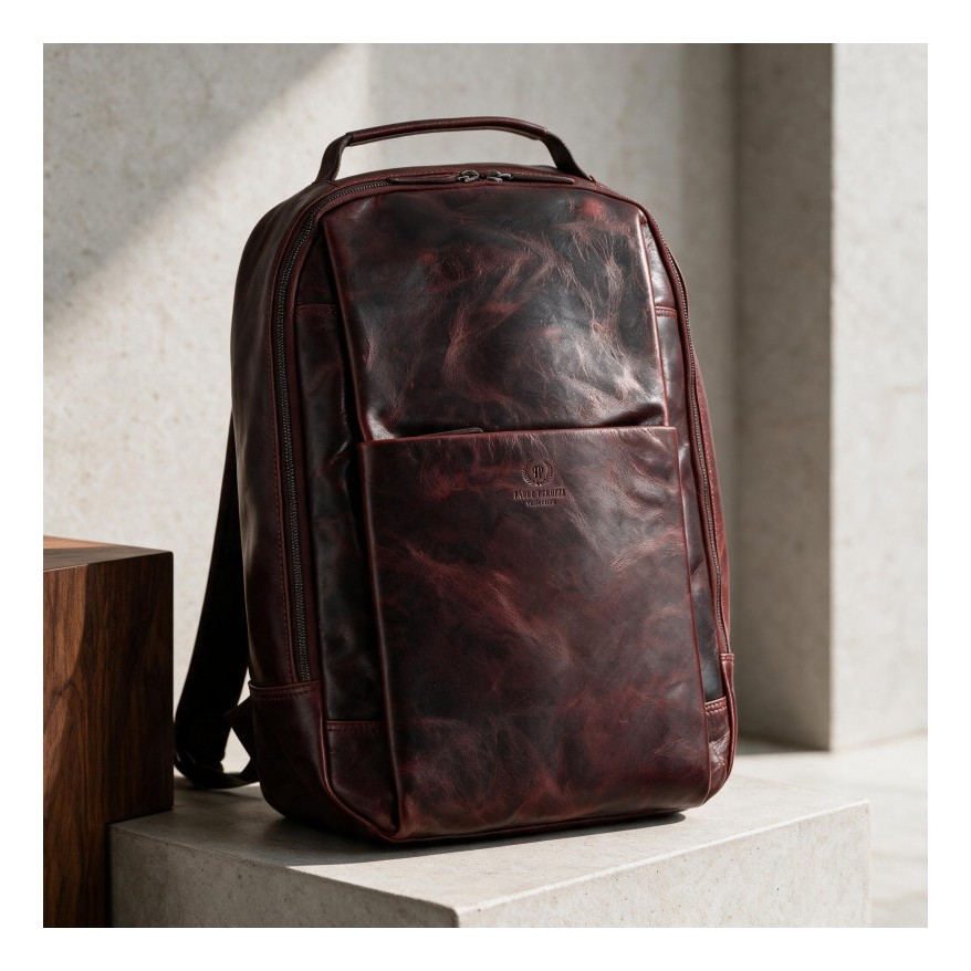 Plecak skórzany Paolo Peruzzi SL-15-CG na laptopa 15,6″