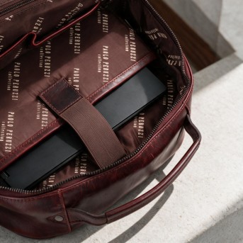 Plecak skórzany Paolo Peruzzi SL-15-CG na laptopa 15,6″