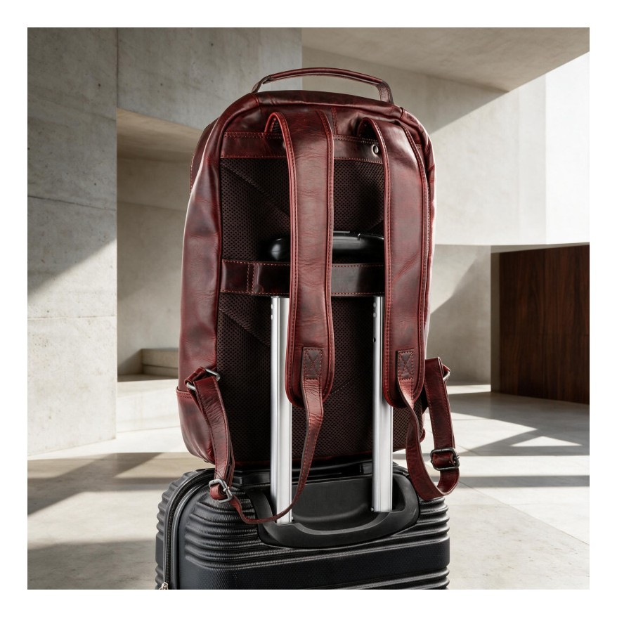 Plecak skórzany Paolo Peruzzi SL-15-CG na laptopa 15,6″