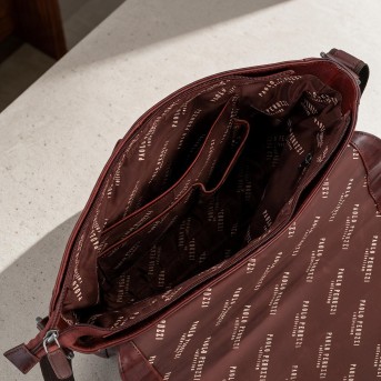Torba męska skórzana na ramię brązowa Paolo Peruzzi SL-27-BR