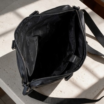 Czarna Torba Męska na Laptopa A4 Skórzana Paolo Peruzzi SL-41-BL