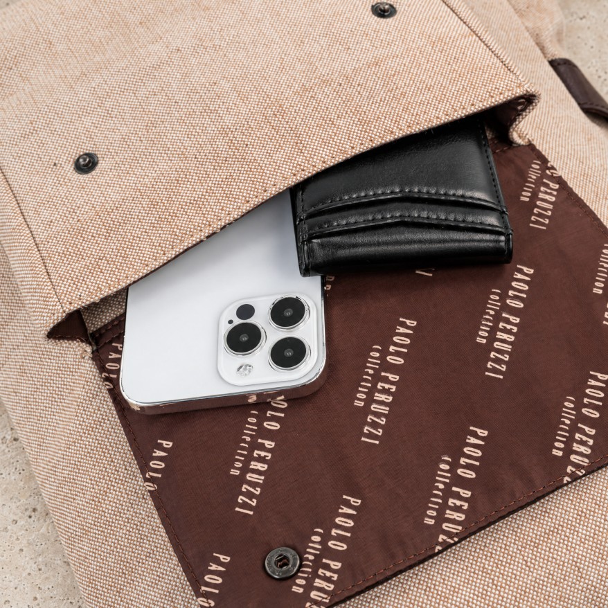 Plecak męski na laptopa Paolo Peruzzi SL-51-CNV canvas skóra