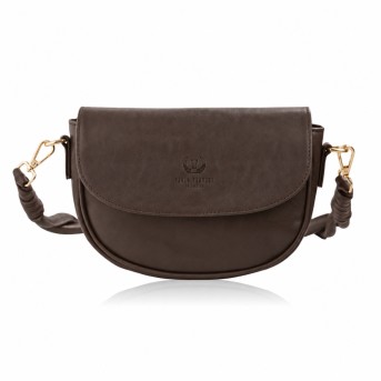 Torebka damska mała brązowa na ramię i do ręki elegancka Paolo Peruzzi MT-03-BR