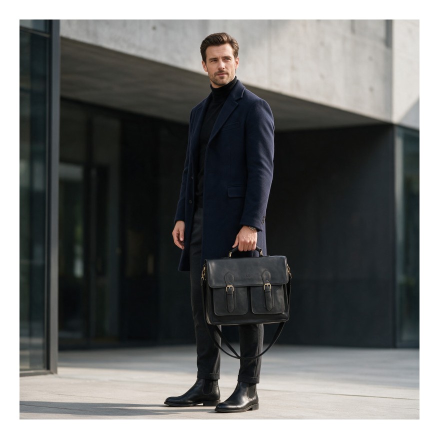 Torba męska na laptopa 15,6 czarna Paolo Peruzzi MT-04-BL