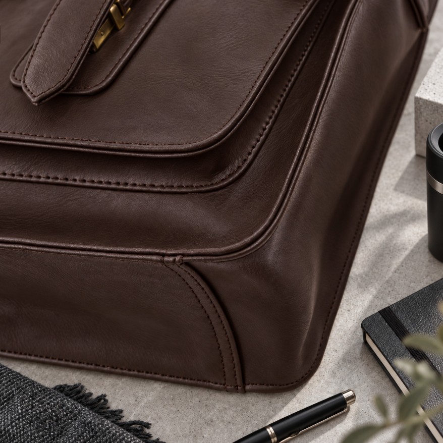 Torba męska na laptopa 15,6 brązowa Paolo Peruzzi MT-04-BR