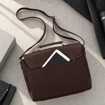 Torba męska brązowa canvas vintage Paolo Peruzzi MT-05-BR