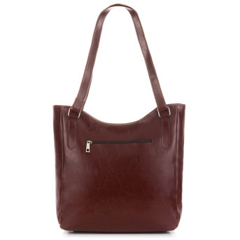 DUŻA SKÓRZANA TORBA DAMSKA NA RAMIĘ PAOLO PERUZZI Z-09-NAVY