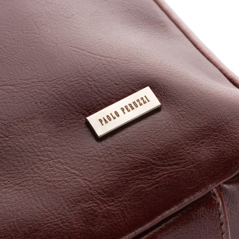 DUŻA SKÓRZANA TORBA DAMSKA NA RAMIĘ PAOLO PERUZZI Z-09-NAVY