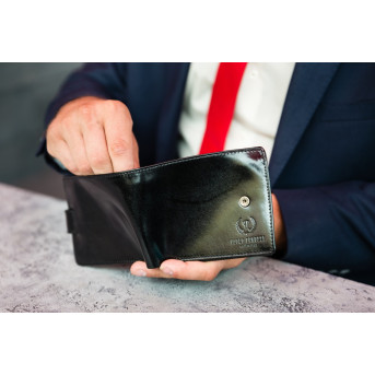 Portfel męski skórzany Paolo Peruzzi z patką