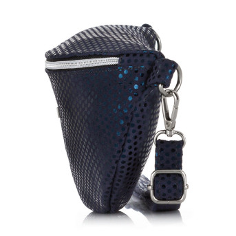 SASZETKA DAMSKA NERKA GRANATOWA SKÓRZANA Z-15-N