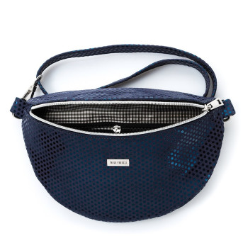 SASZETKA DAMSKA NERKA GRANATOWA SKÓRZANA Z-15-N