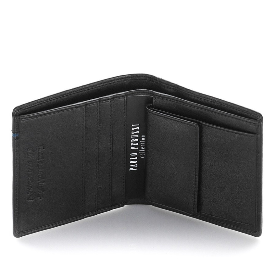 PORTFEL MĘSKI SKÓRZANY PAOLO PERUZZI RFID IN-14-BLU